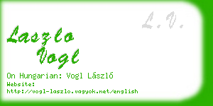 laszlo vogl business card