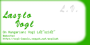 laszlo vogl business card